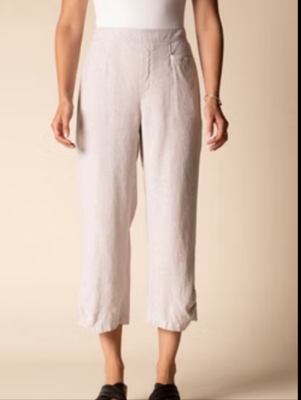 palest gray HABITAT cropped pants S